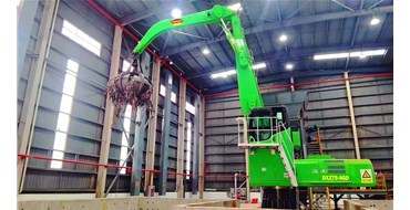 固定式电动型抓料机交付湖北再生资源